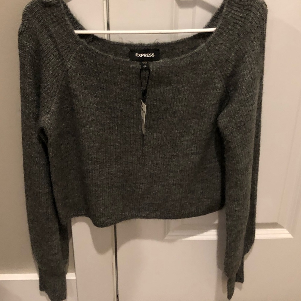 Cropped express sweater